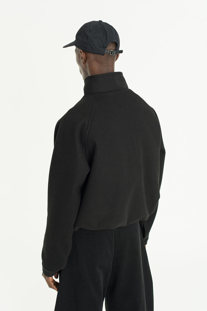 Menswear | Funnel-Neck Bomber Jacket, Black