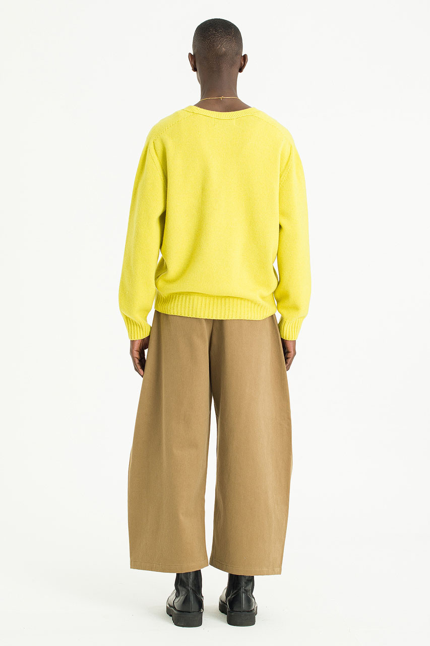 Menswear | Fine Wool Cardigan, Lime