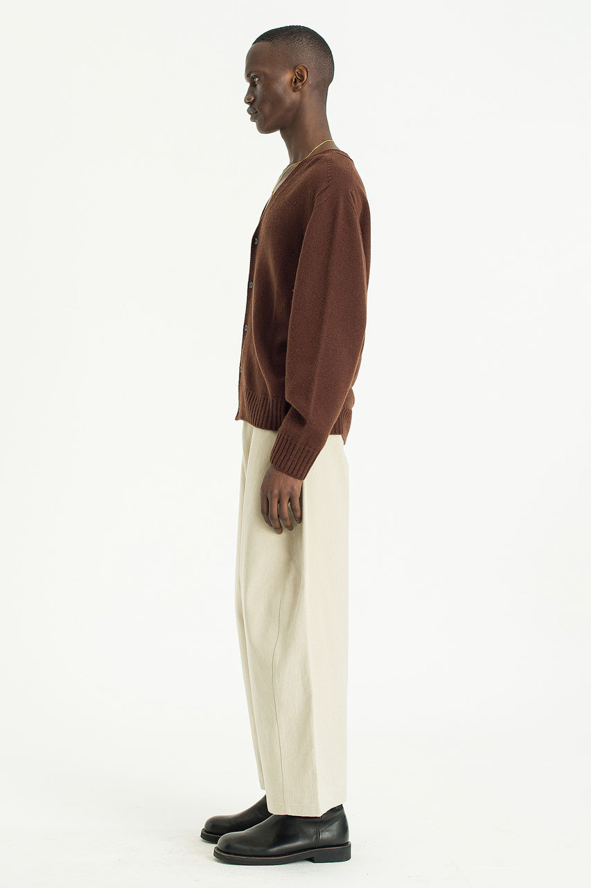 Menswear | Fine Wool Cardigan, Brown