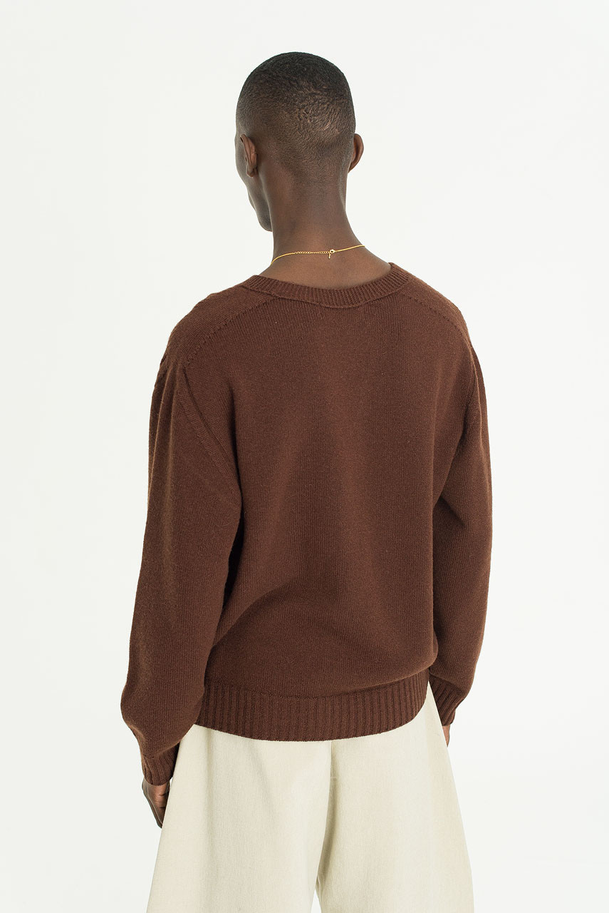 Menswear | Fine Wool Cardigan, Brown