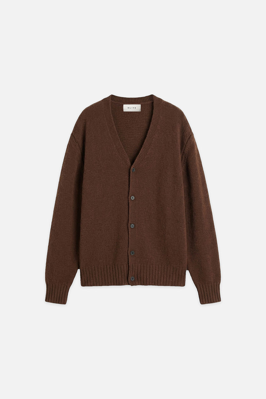 Menswear | Fine Wool Cardigan, Brown