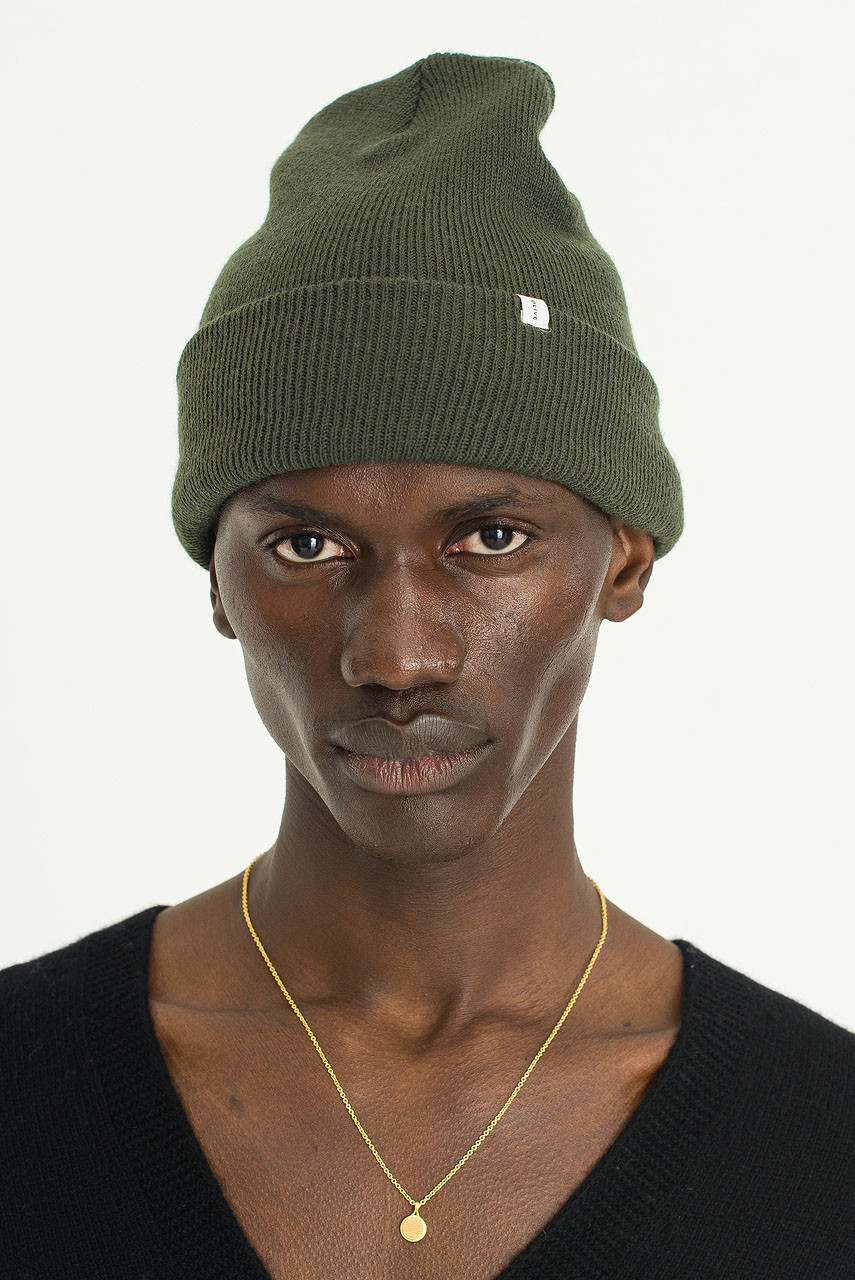 Menswear | Ridge Knit Beanie, Khaki