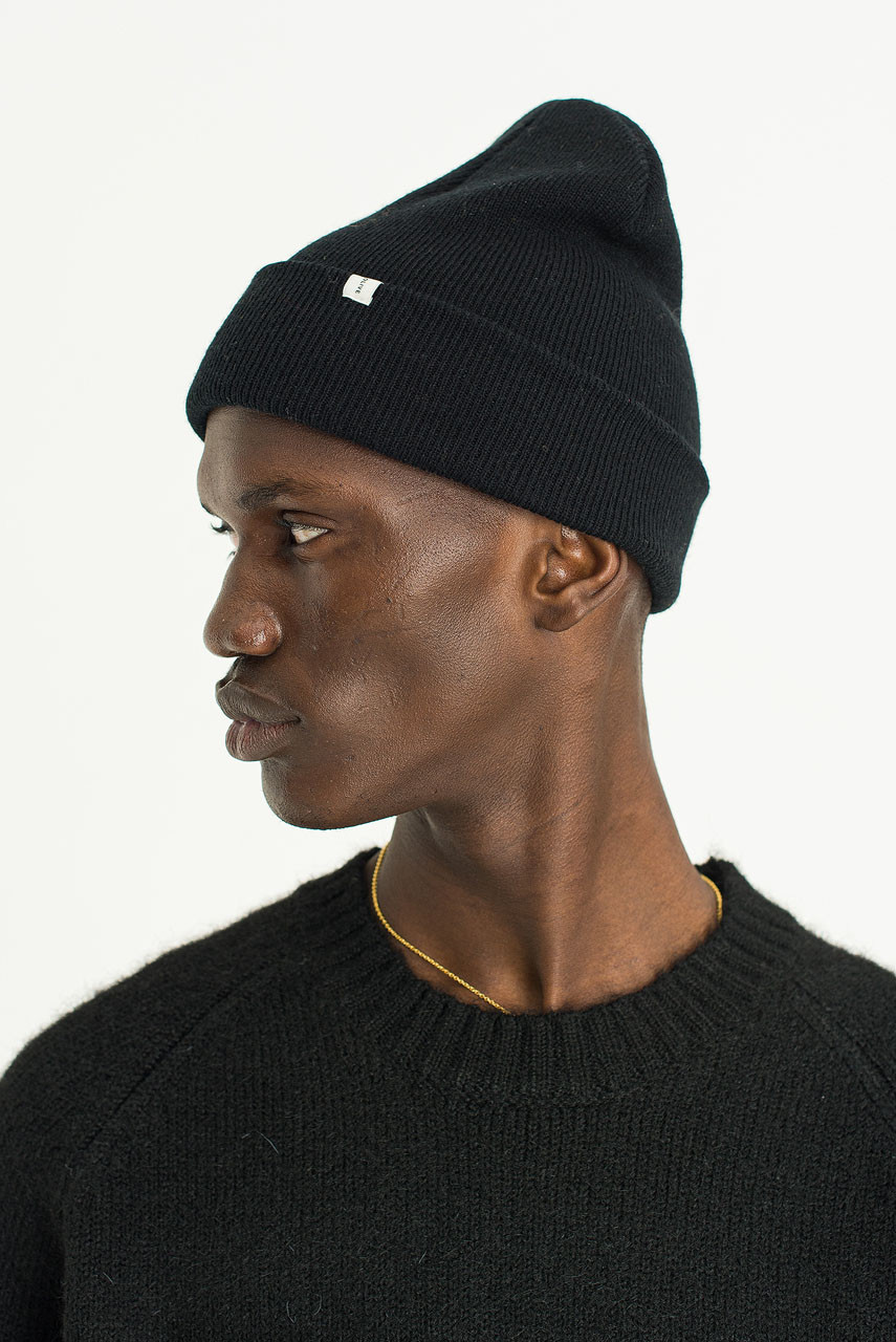 Menswear | Ridge Knit Beanie, Black