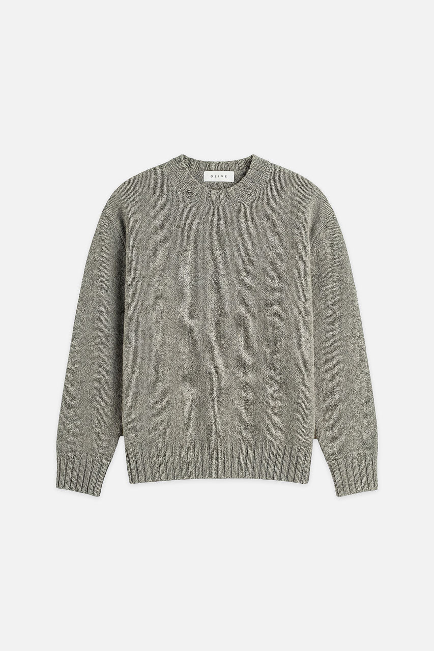 Aire Wool Crew Neck Jumper, Grey