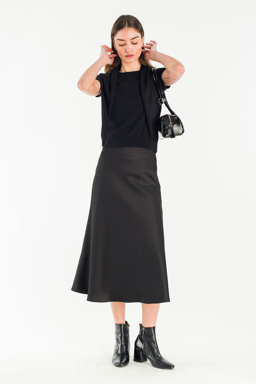 Mas Mid Length Skirt, Black