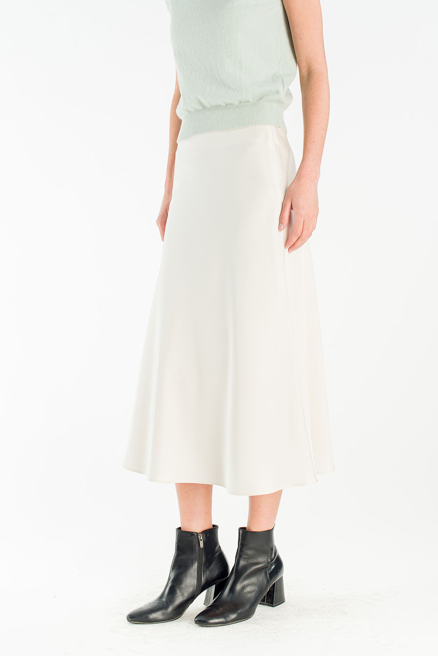 Mas Mid Length Skirt, Ivory