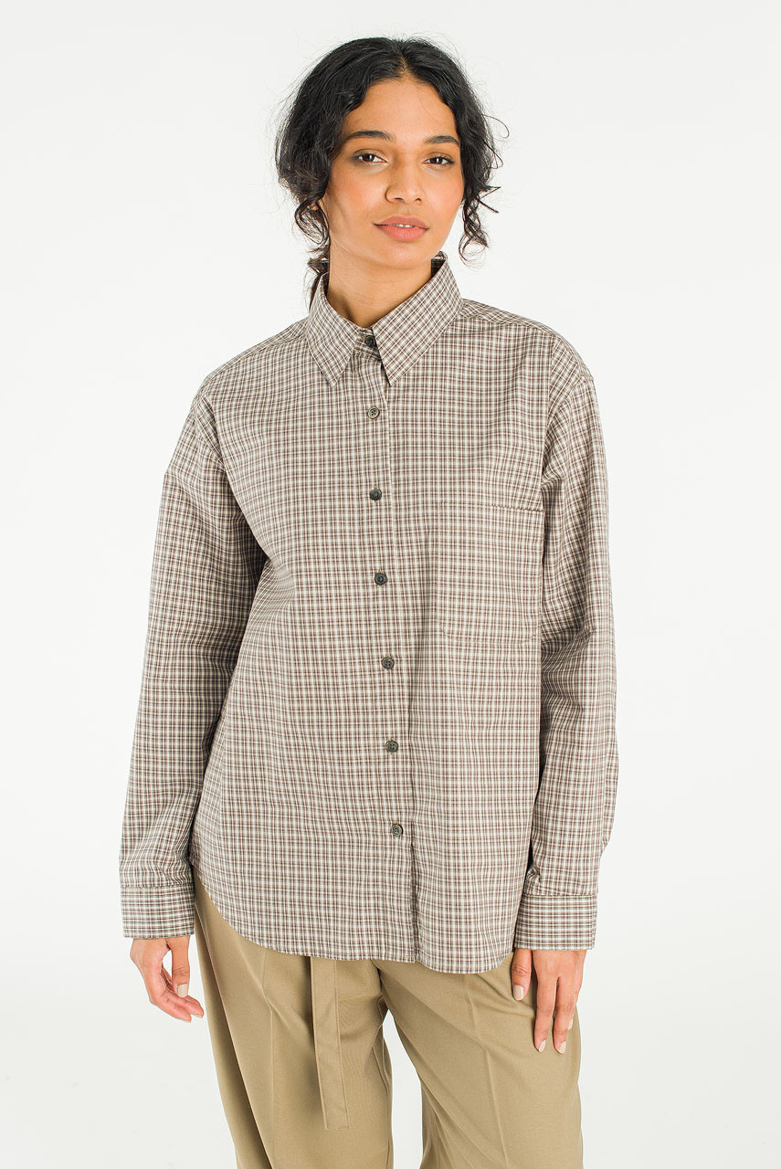 Andy Check Shirt, Brown
