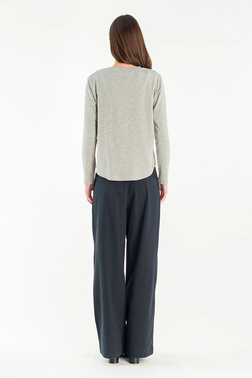 Cosy Pin Tuck Pants, Navy