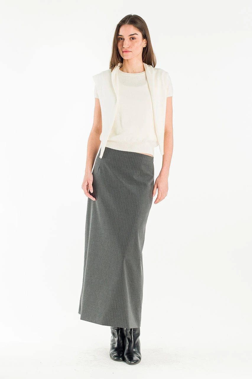 Lenn Scoop Neck Jumper & Scarf, Ivory