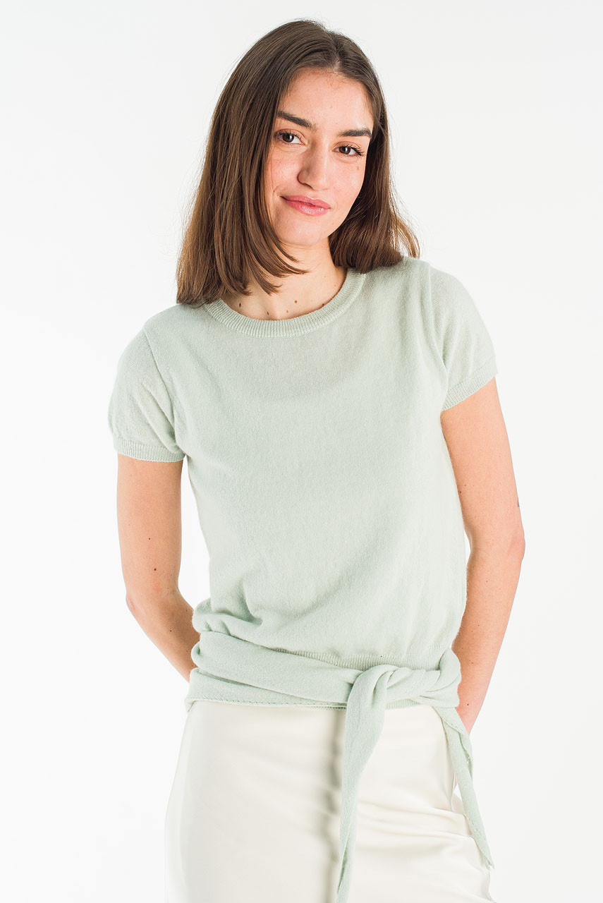 Lenn Scoop Neck Jumper & Scarf, Mint