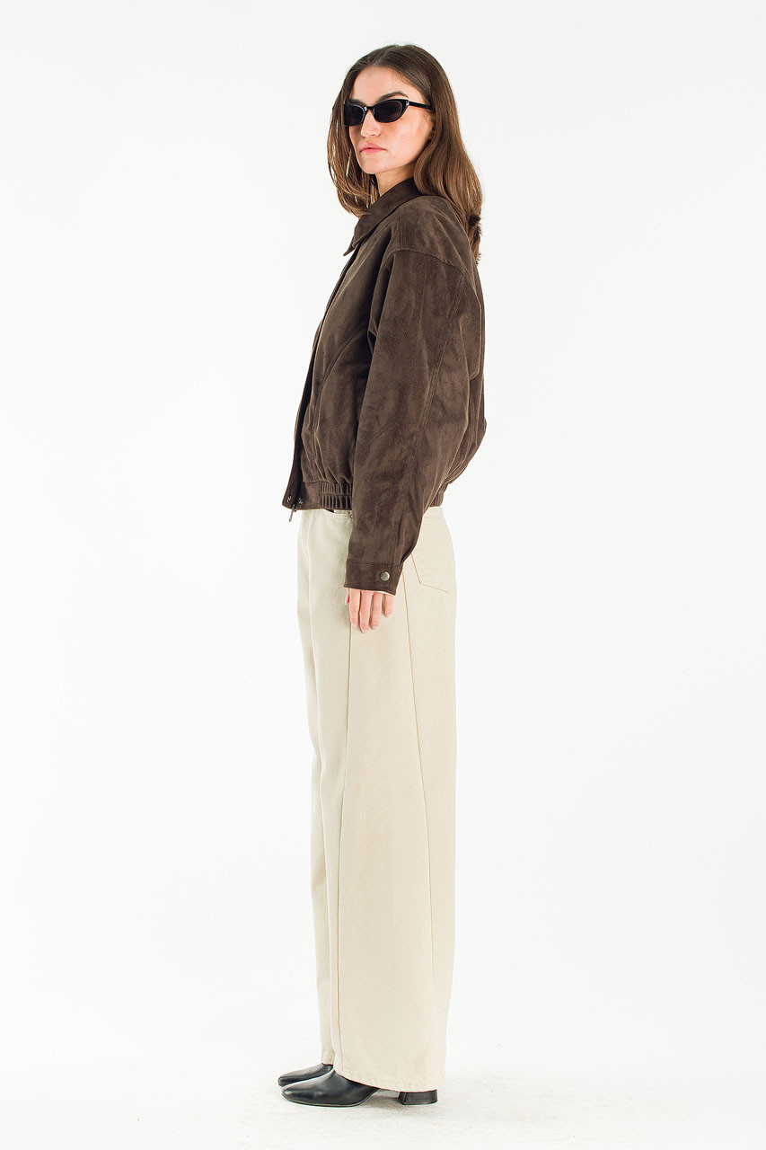Bea Suede Blouson, Khaki