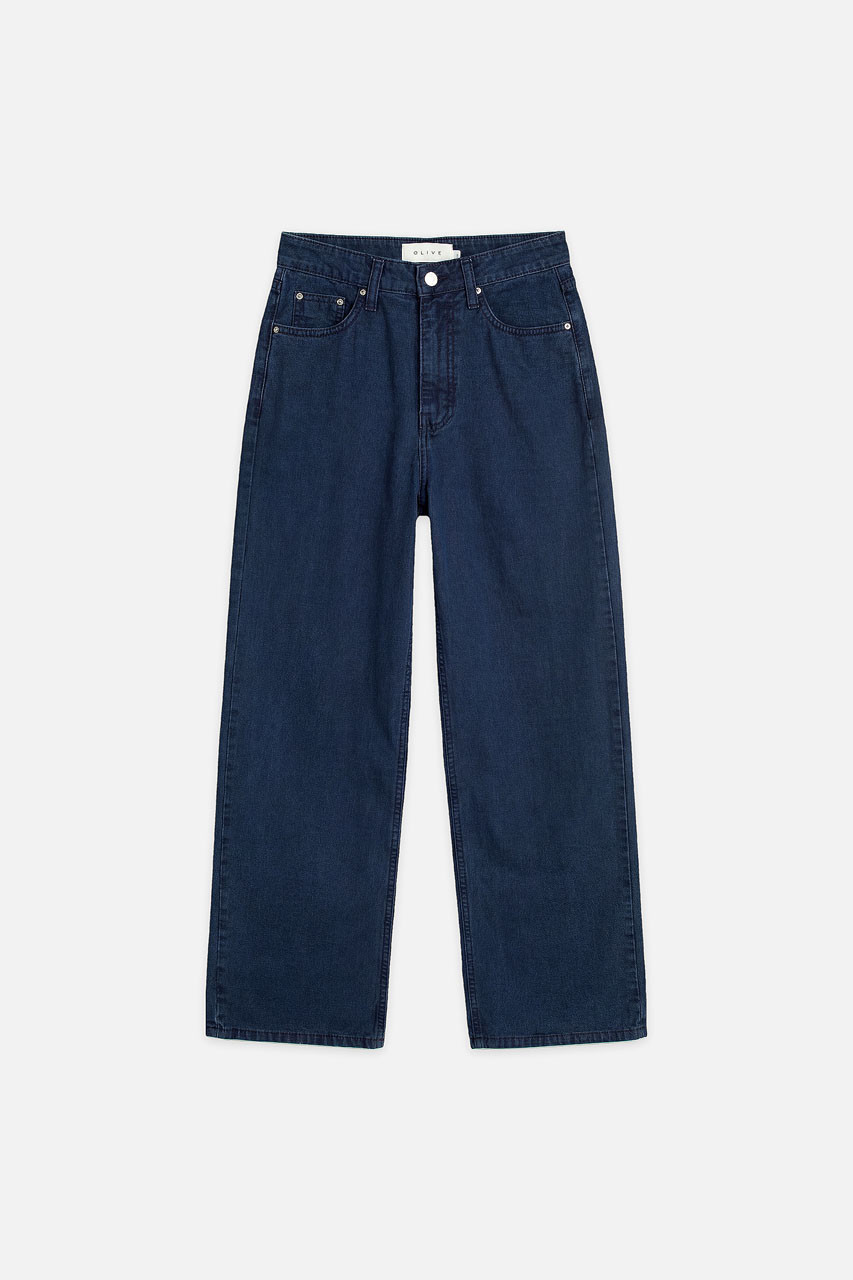 Wiilow Semi Straight Pants, Navy