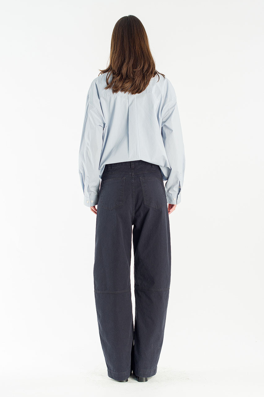 Willow Semi Straight Pants, Navy