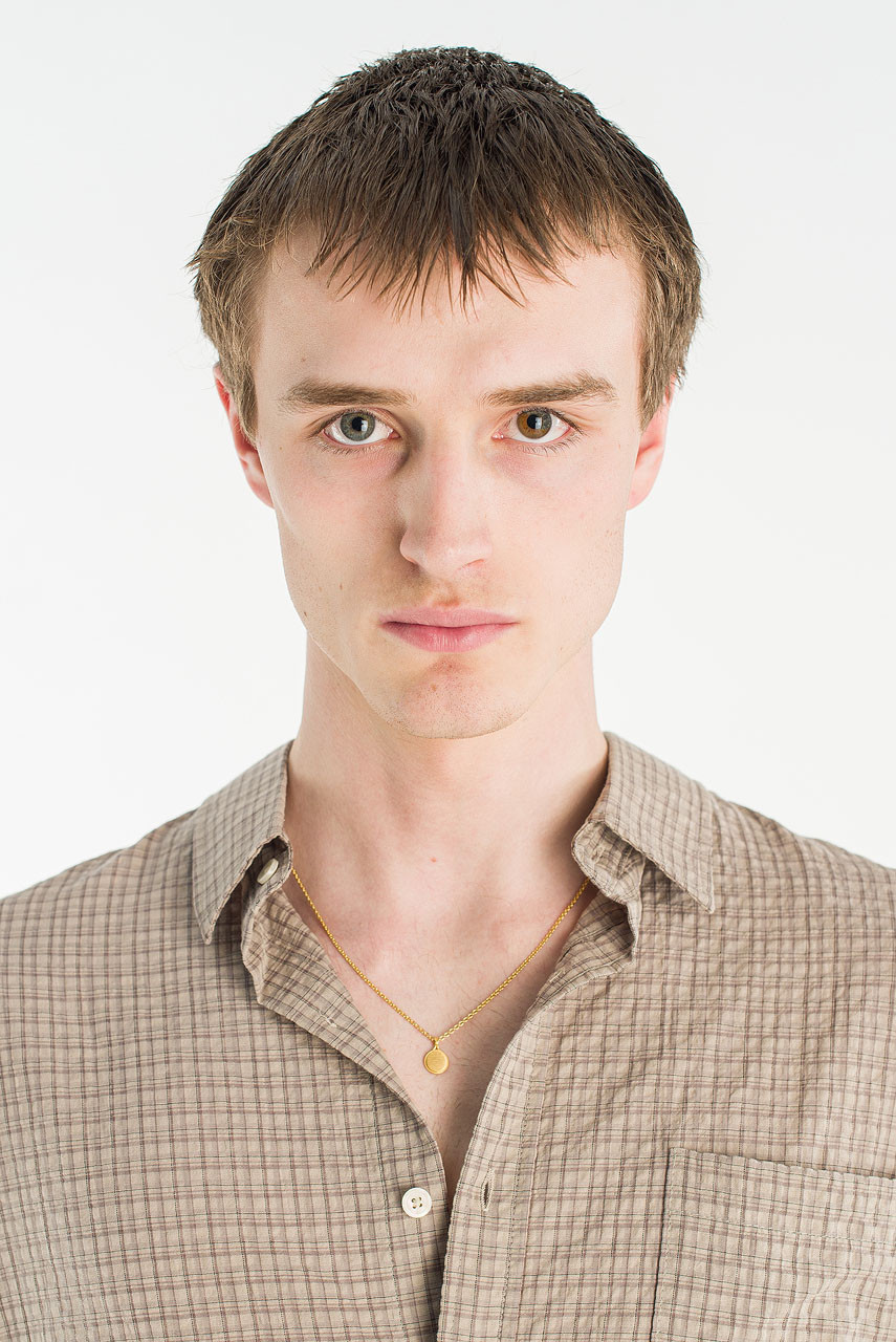 Menswear | Check Seersucker Shirt, Dark Beige