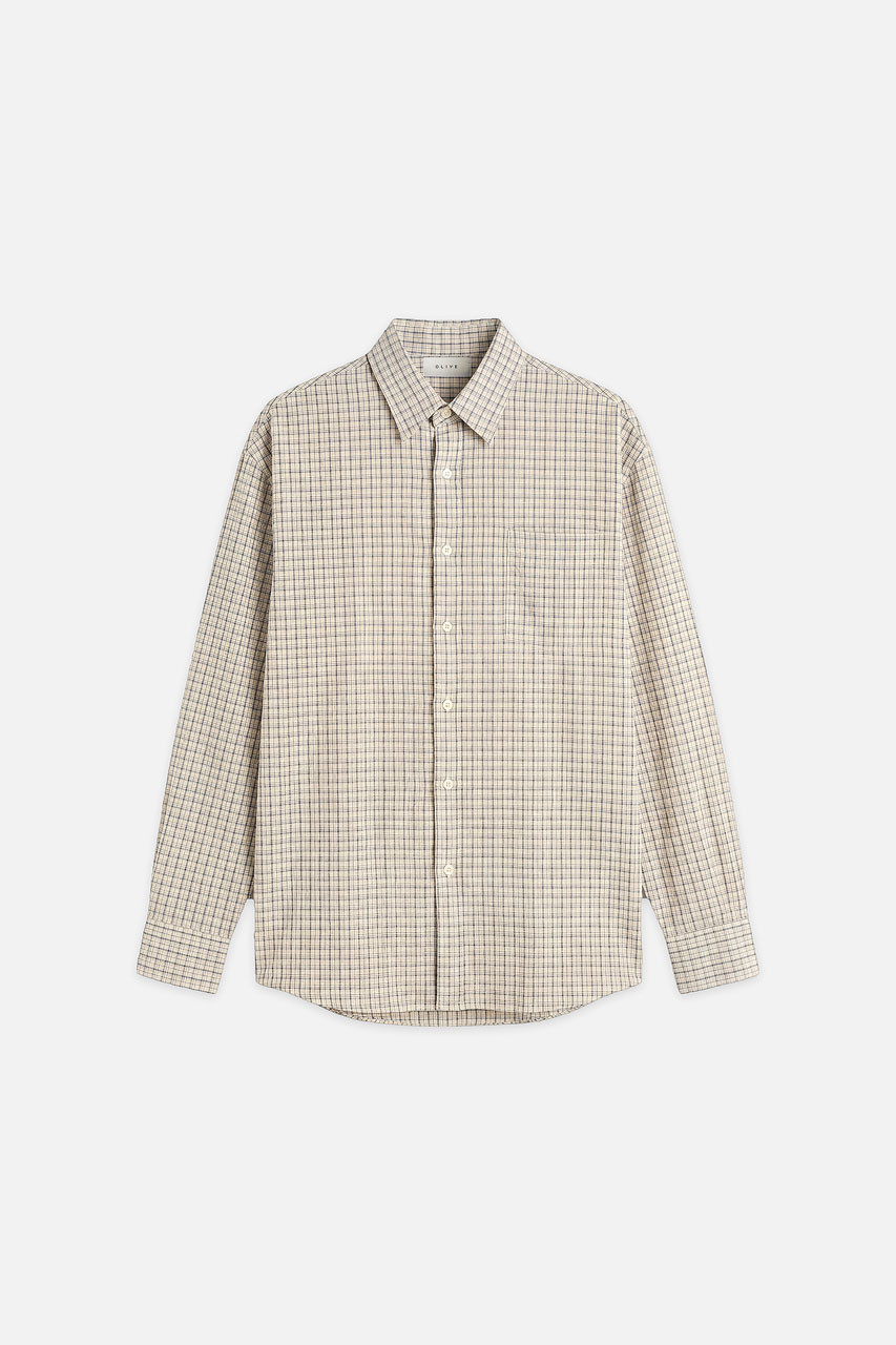 Menswear | Check Seersucker Shirt, Light Yellow