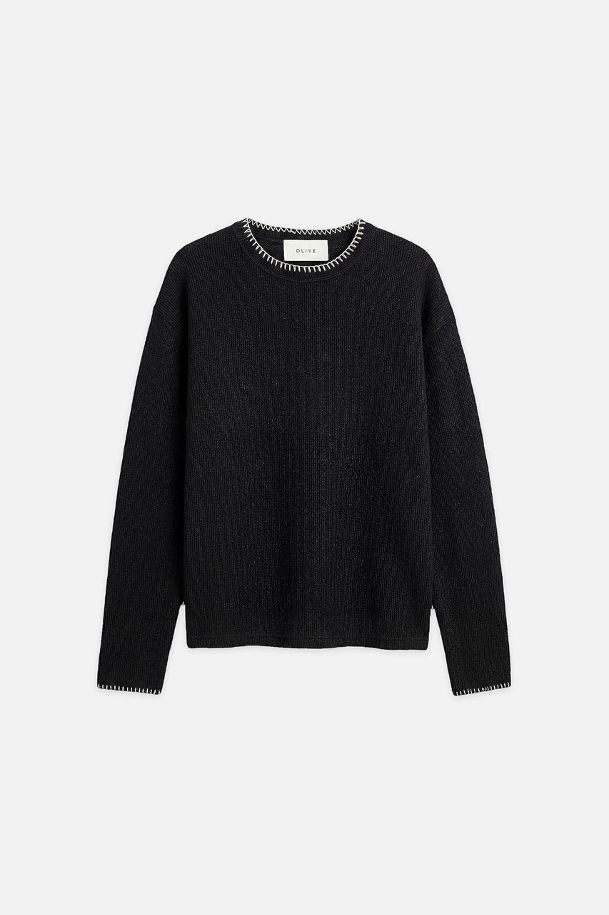 Menswear | Stitch Knitted Crop Tee, Black