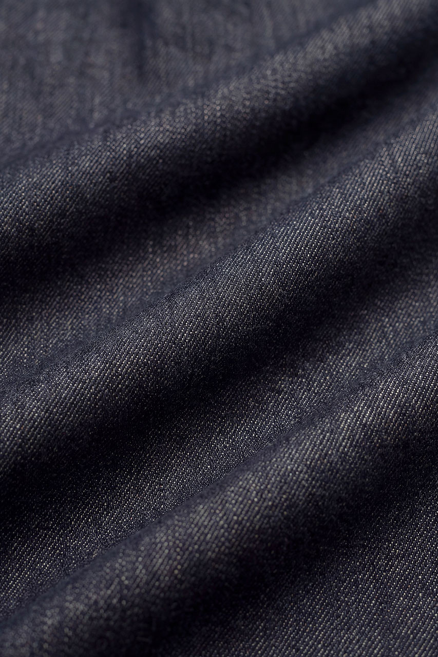 Menswear | Stitch Denim Crop Shirt, Indigo