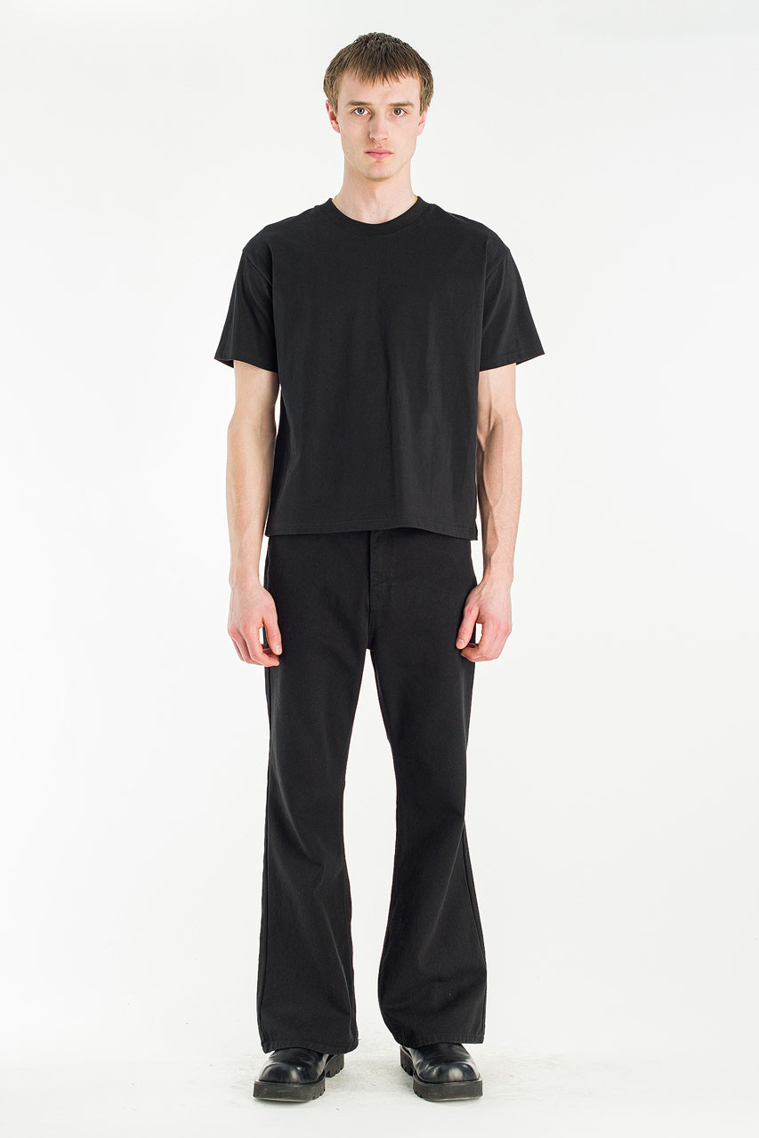 Menswear | Cropped Tee, Black