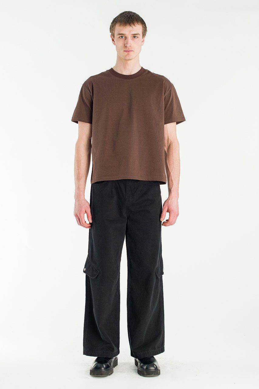 Menswear | Cropped Tee, Brown