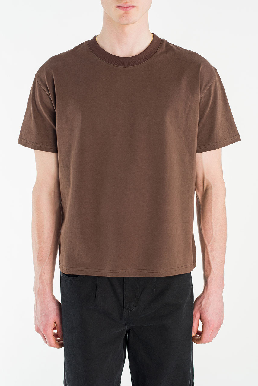 Menswear | Cropped Tee, Brown
