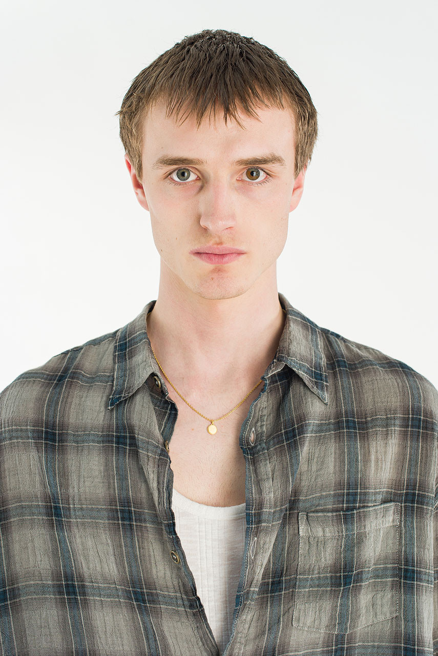 Menswear | Long-Sleeve Pigment-Dyed Check Shirt, Dark Blue