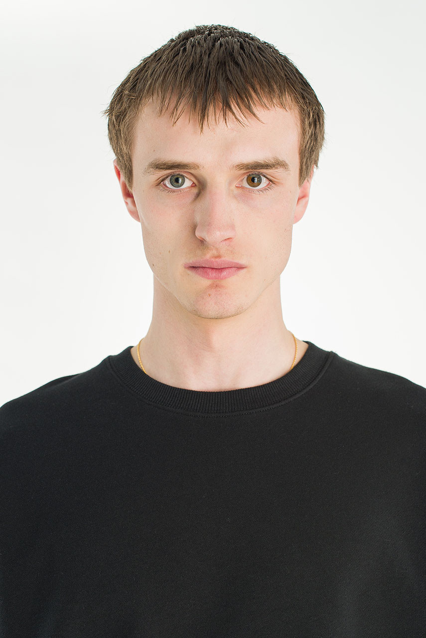 Menswear | Cropped Mid-Weight Sweatshirt, Black