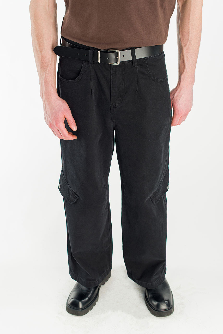 Menswear | Vintage Wash Cargo Pants, Washed Black
