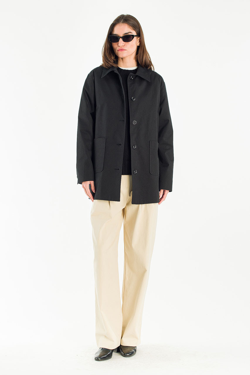 Essay Half Trench Coat, Black