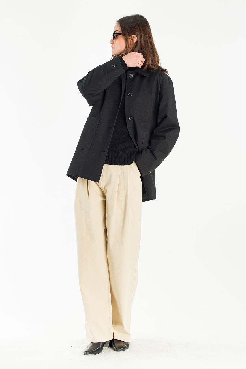 Essay Half Trench Coat, Black