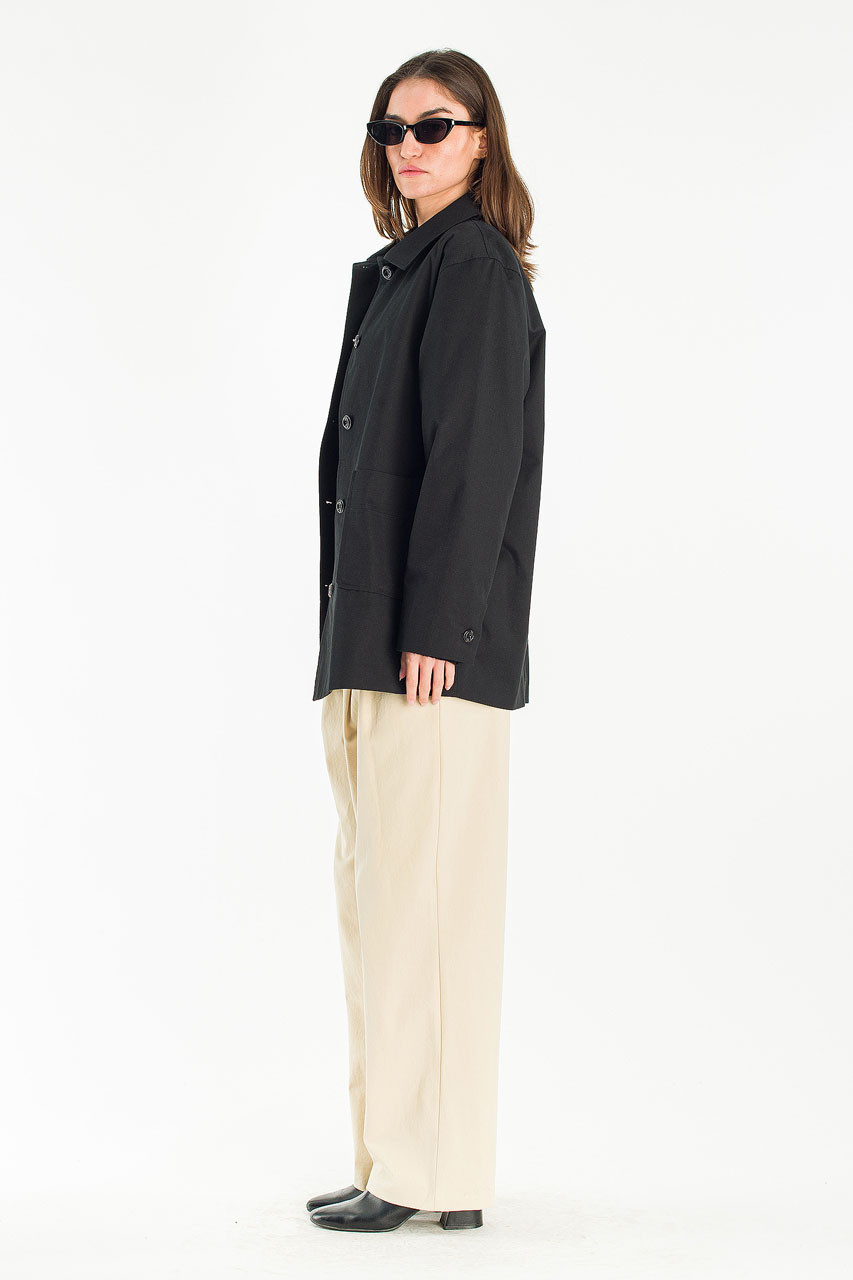 Essay Half Trench Coat, Black