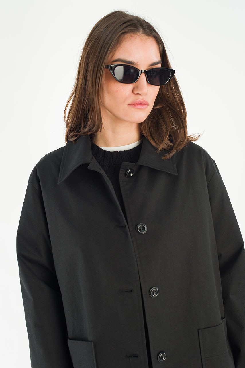 Essay Half Trench Coat, Black