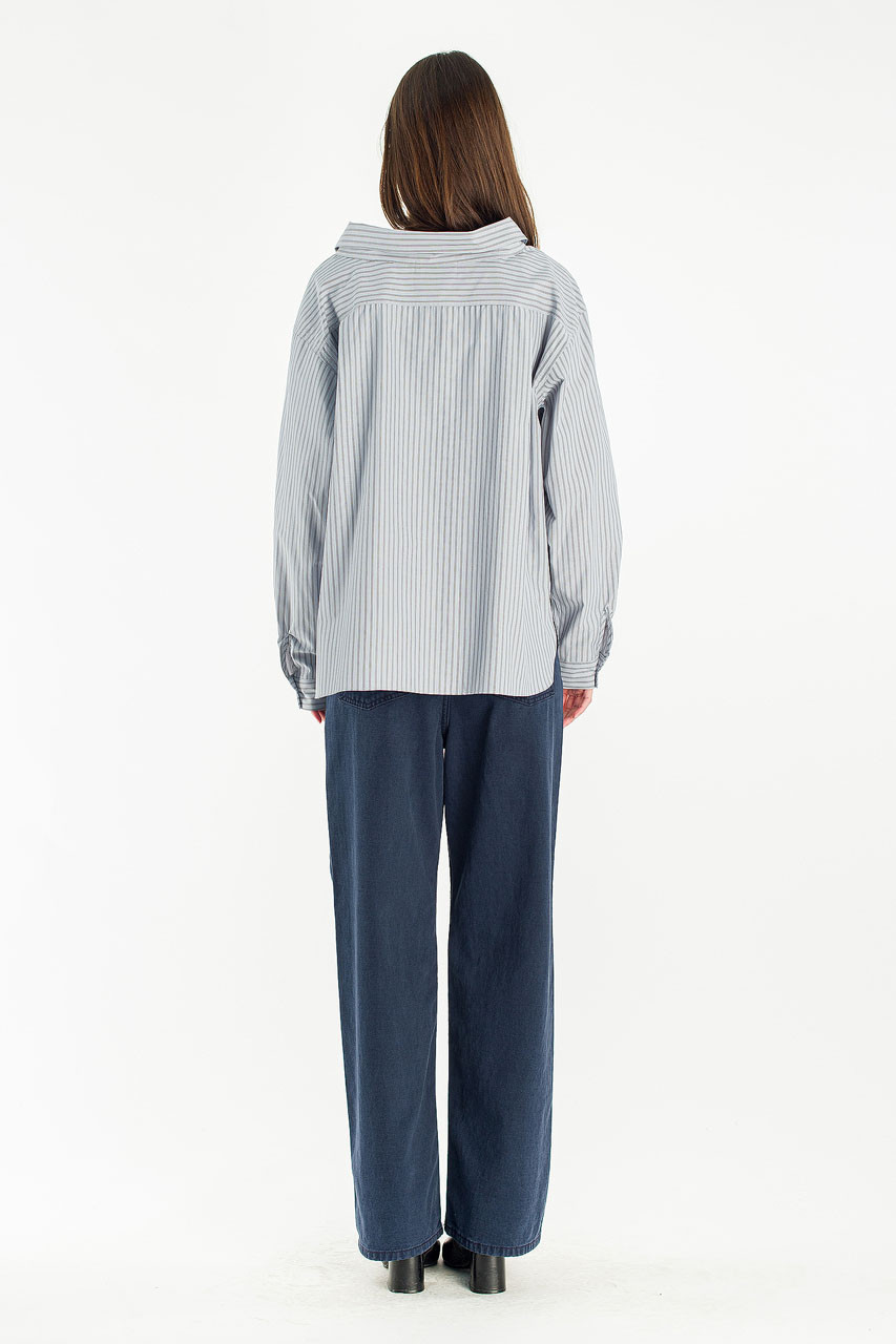 Muse Stripe Blouse, Blue