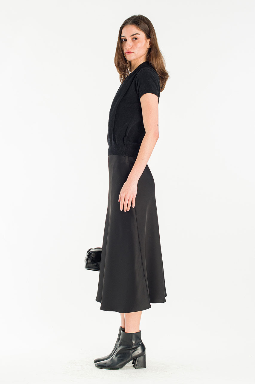 Lenn Scoop Neck Jumper & Scarf, Black