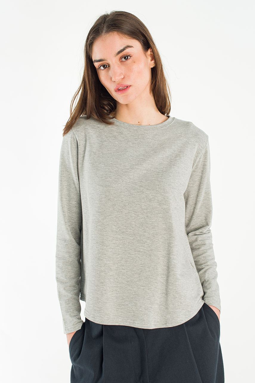 Salt Long Sleeve Tee, Grey