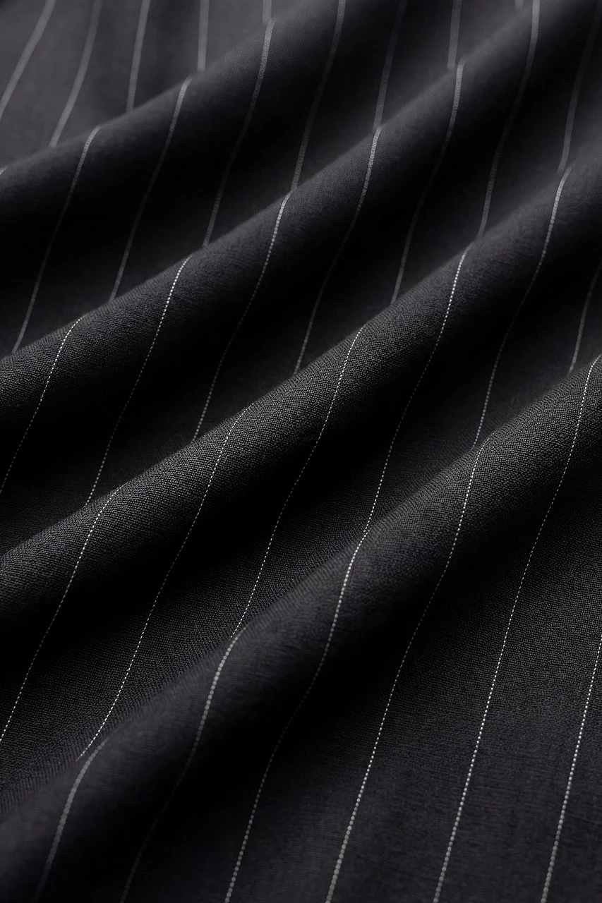 Lea Boxy Pin Stripe Dress, Black