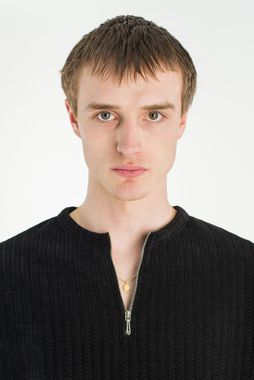 Menswear | Velour Zipper Henley Tee, Black