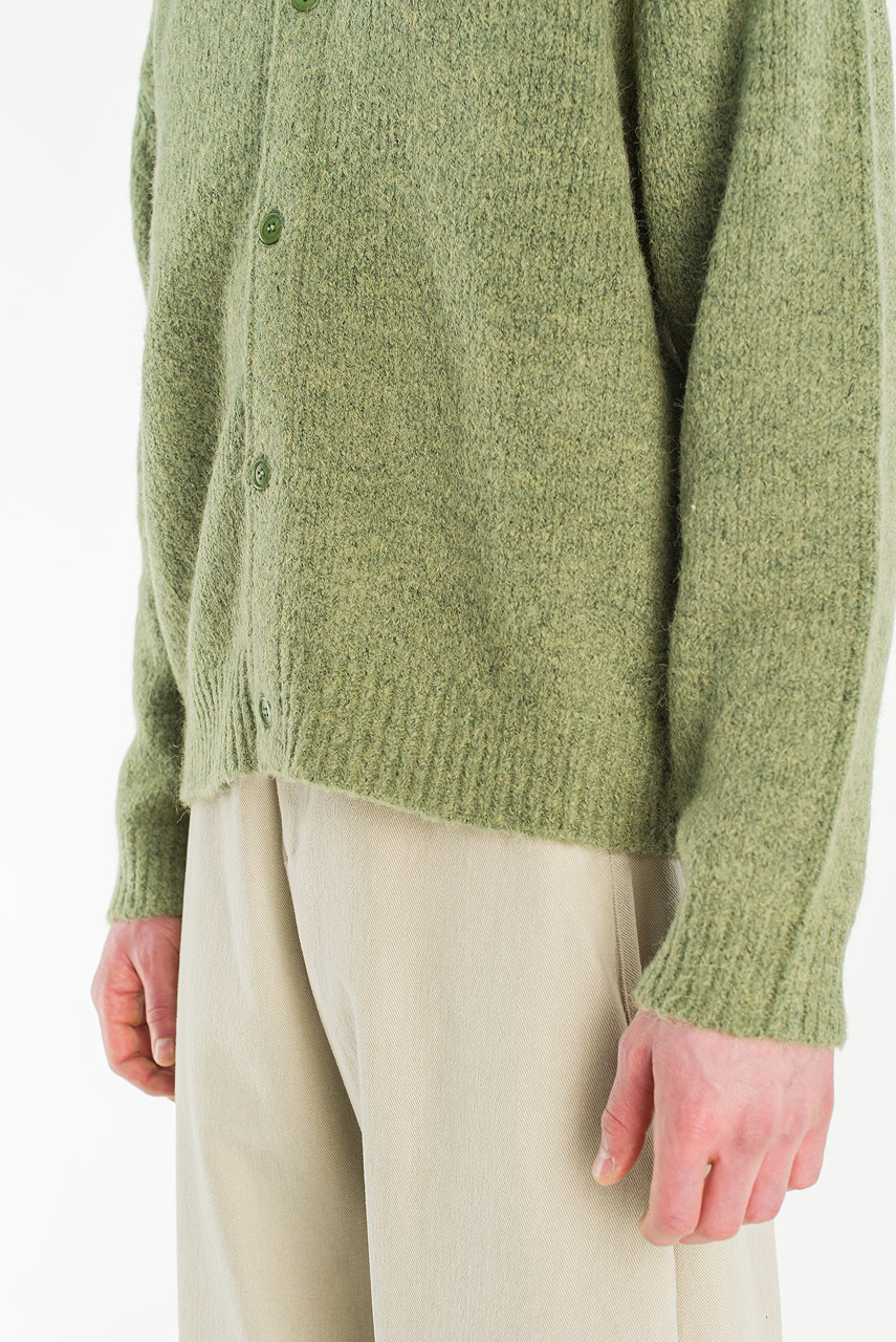 Menswear | Alpaca Knit Cardigan, Green