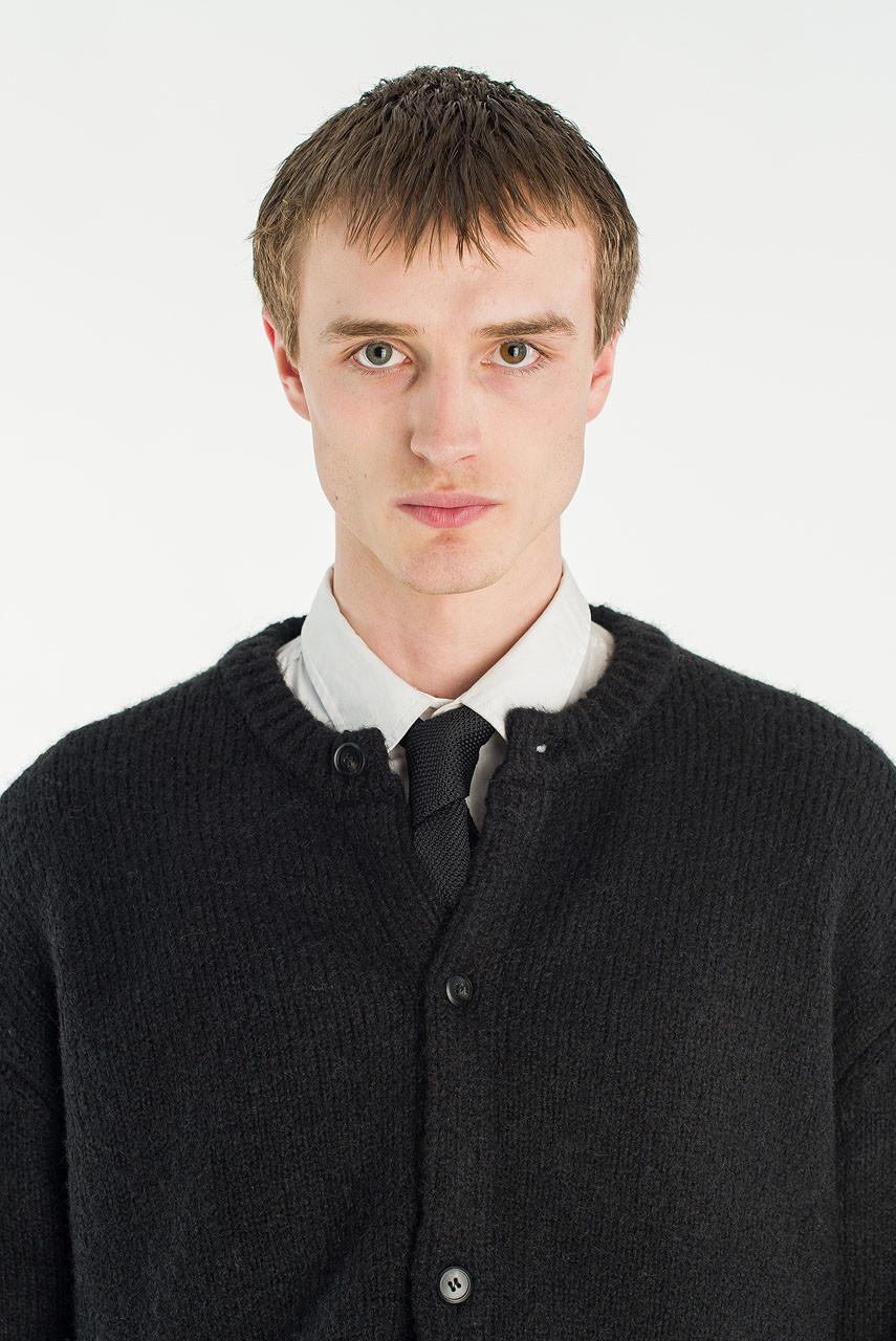 Menswear | Alpaca Knit Cardigan, Black
