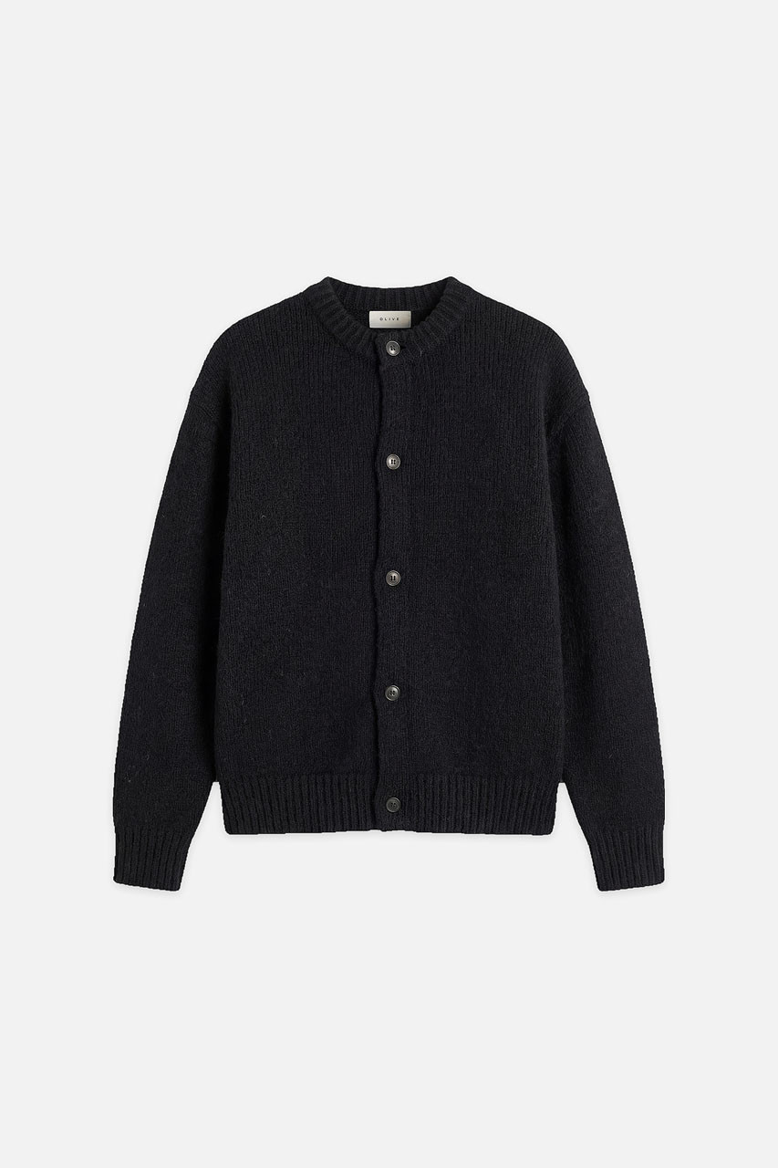 Menswear | Alpaca Knit Cardigan, Black