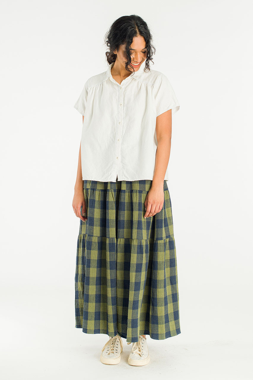 Herringbone Linen Blend Shirt, Ivory