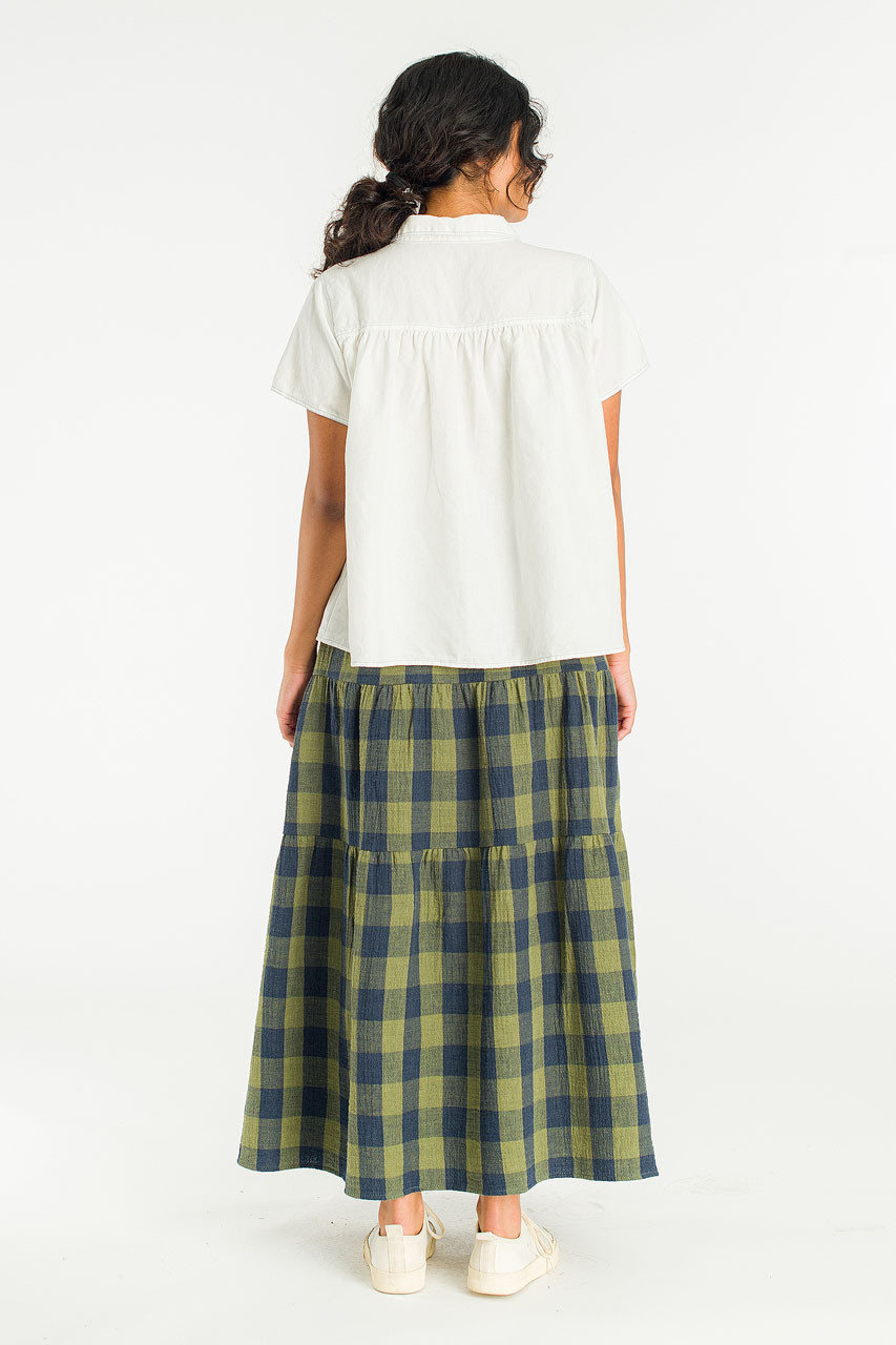 Herringbone Linen Blend Shirt, Ivory