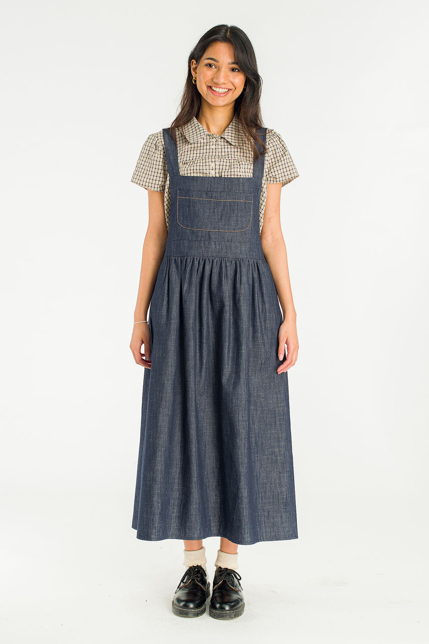 Salt Denim Dungaree, Dark Blue