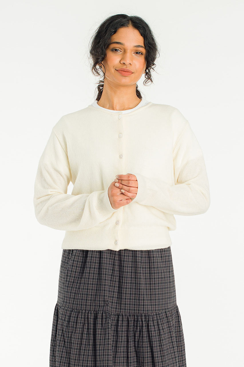 Mare Knit Cardigan, Ivory