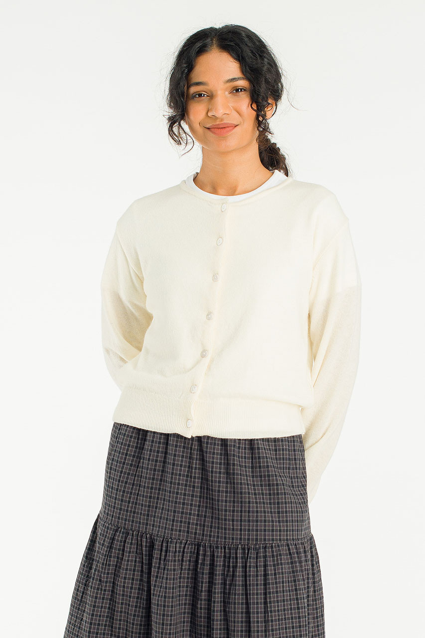 Mare Knit Cardigan, Ivory