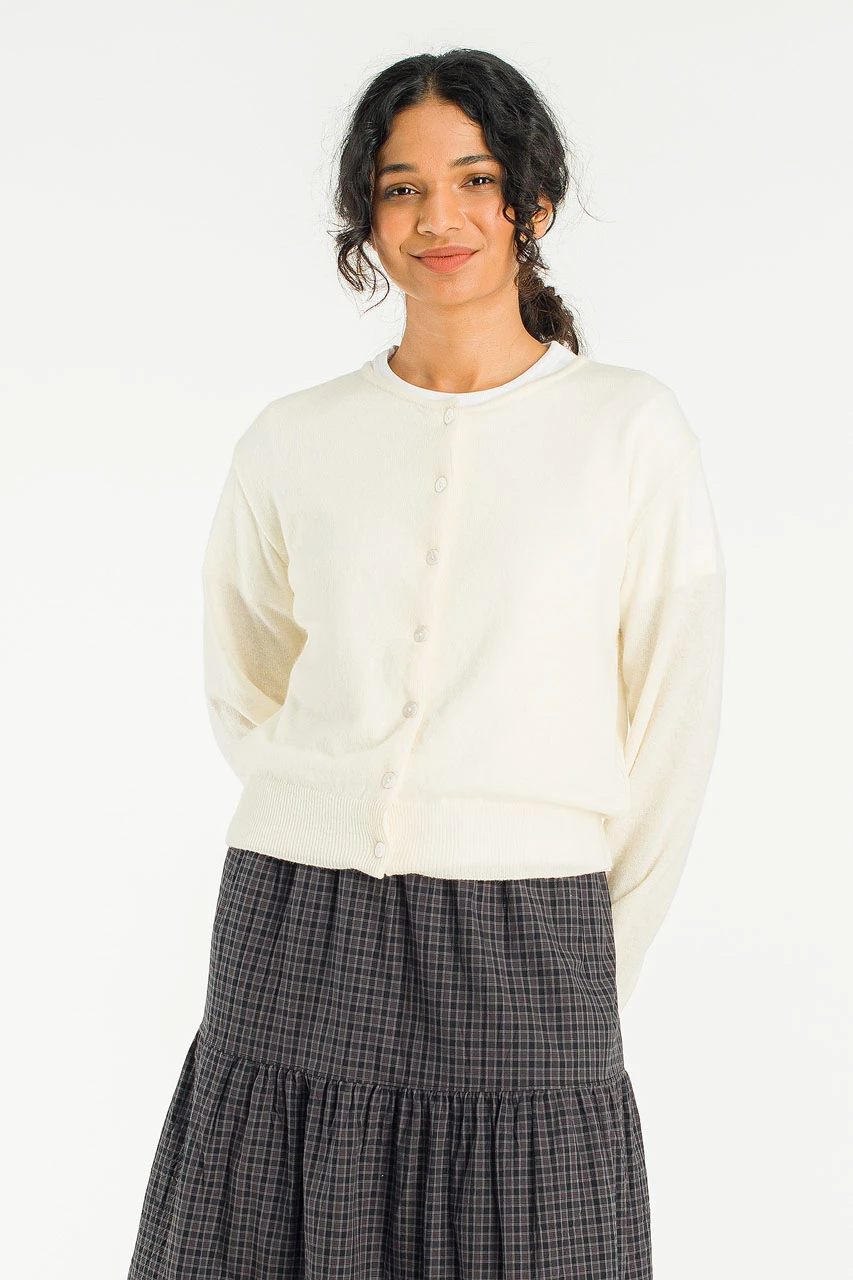 Mare Knit Cardigan, Ivory