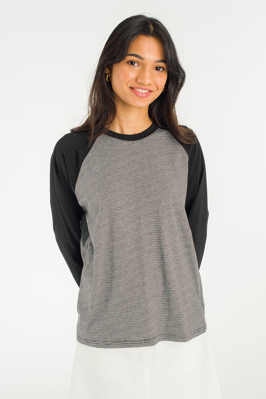 Combi Colour Raglan Tee, Black