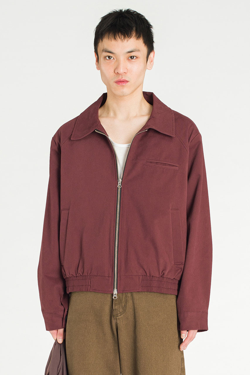 Menswear | Mini Bomber Jacket, Burgundy