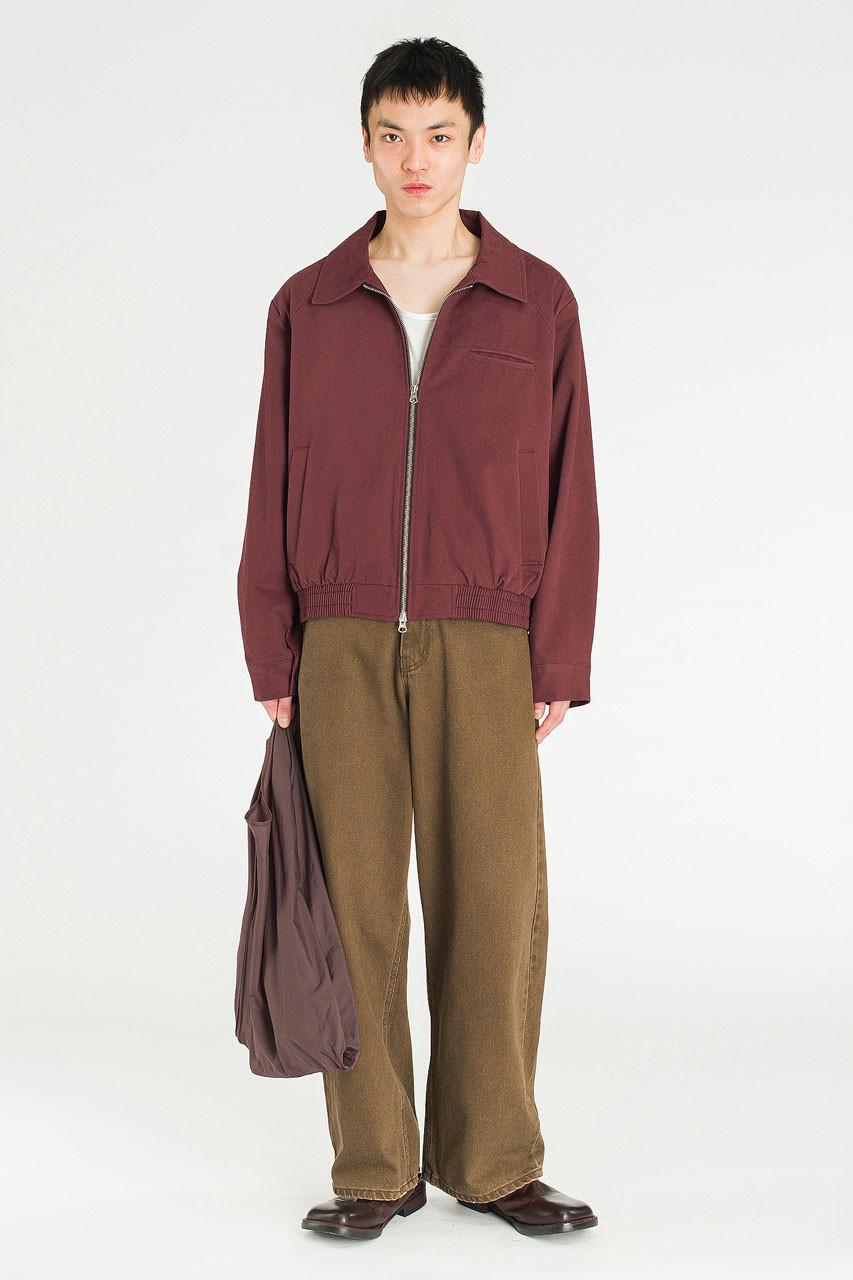 Menswear | Mini Bomber Jacket, Burgundy
