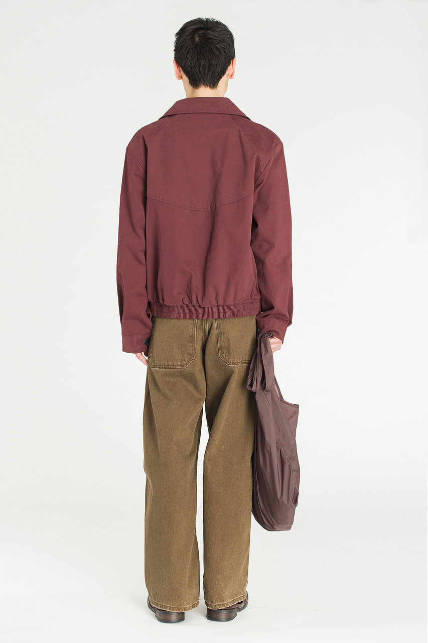 Menswear | Mini Bomber Jacket, Burgundy