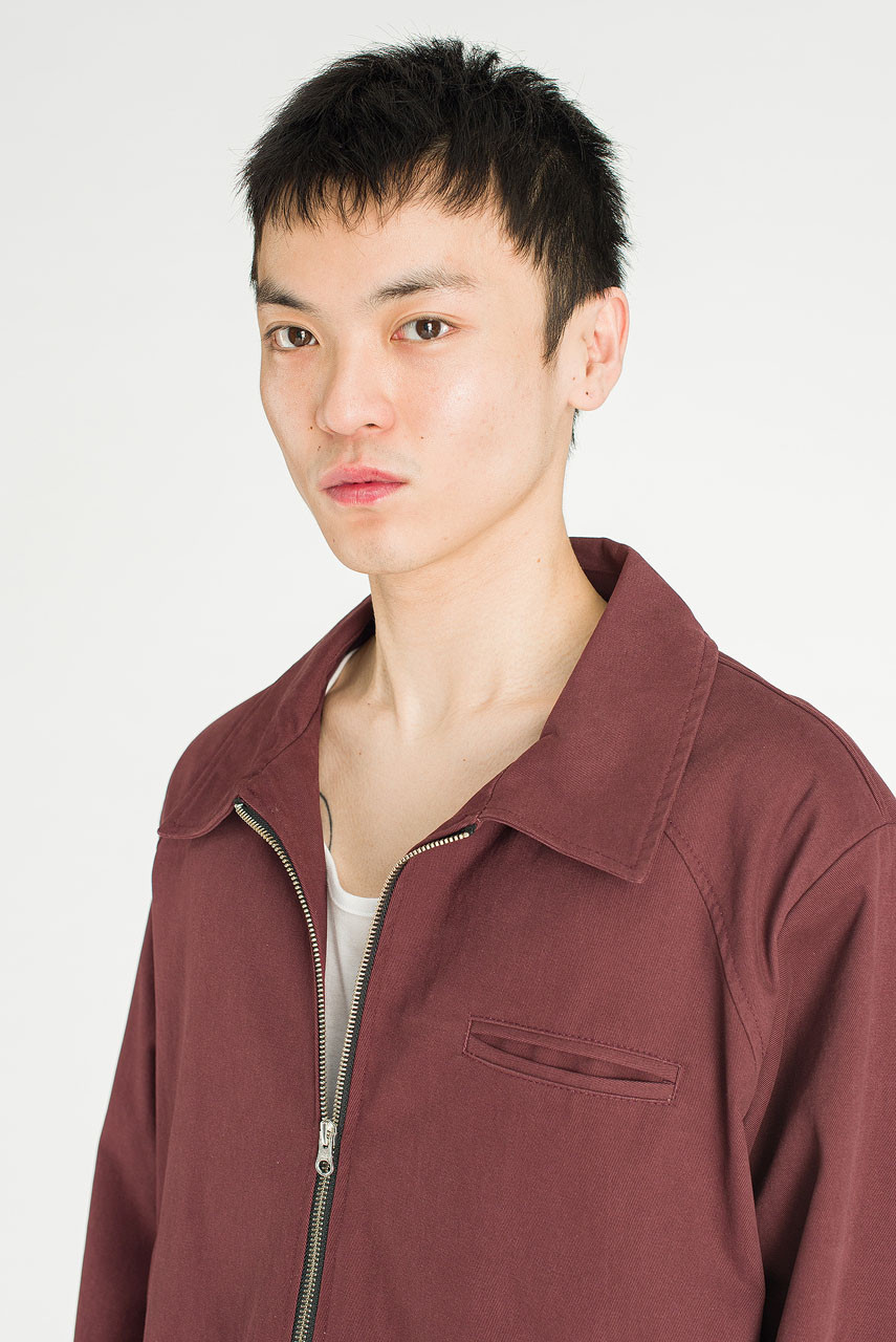 Menswear | Mini Bomber Jacket, Burgundy